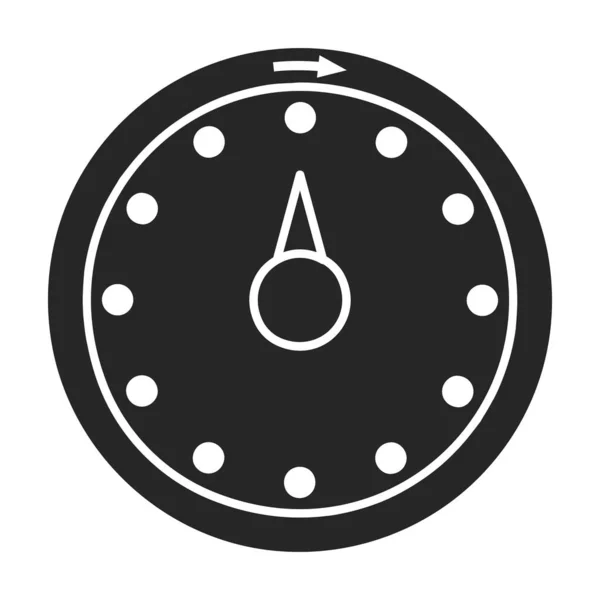 Kitchen timer vector black icon. Vector illustration oven stopwatch on white background. Isolated black illustration icon kitchen timer. — Stock Vector