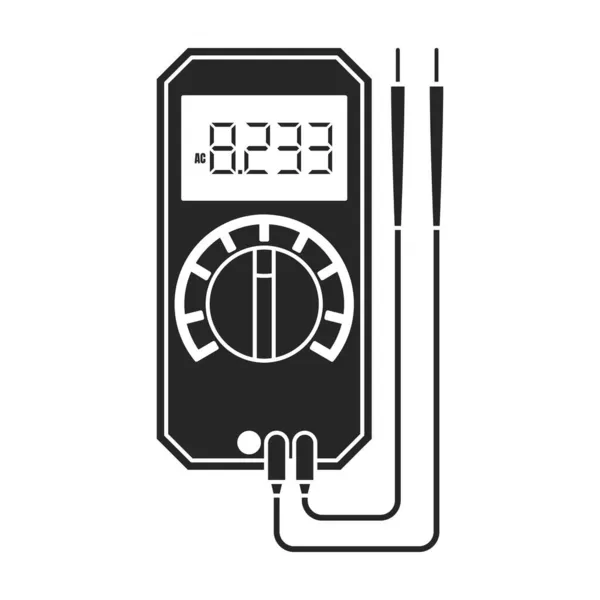 Multimeter vector icon.Black vector icon isolated on white background multimeter. — Stock Vector