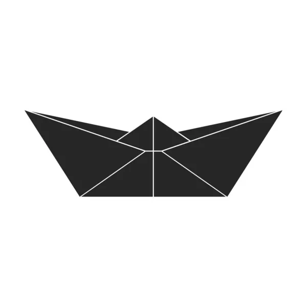 Origami wektor ikony.Czarny wektor ikona izolowane na białym tle origami. — Wektor stockowy