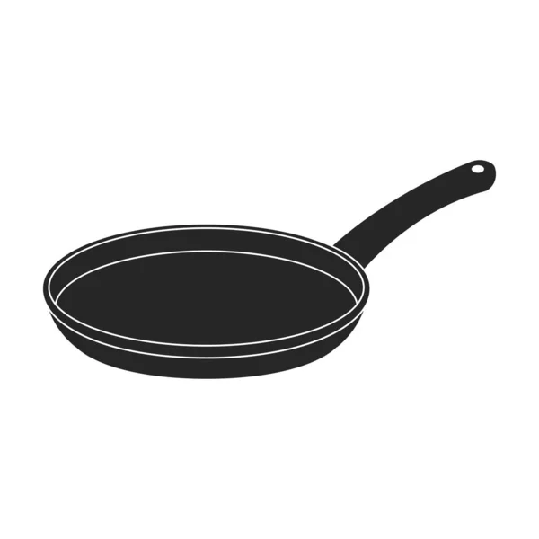 Pan vector icon.Black vector icon isolated on white background pan. — Stock Vector