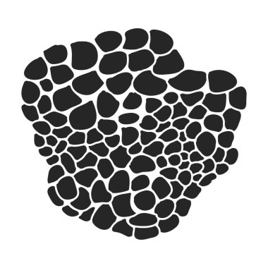 Yer mantarı vektör simgesi. Siyah vektör simgesi beyaz arkaplan mantarı üzerinde izole edildi.