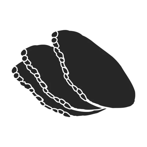 Truffle vector icon.Black vector icon 은 흰색 배경 송로에 분리 된다.. — 스톡 벡터