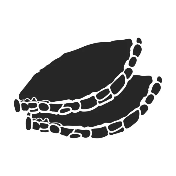 Εικονίδιο φορέα τρούφας.Μαύρο διανυσματικό εικονίδιο που απομονώνεται σε λευκή τρούφα φόντου. — Διανυσματικό Αρχείο