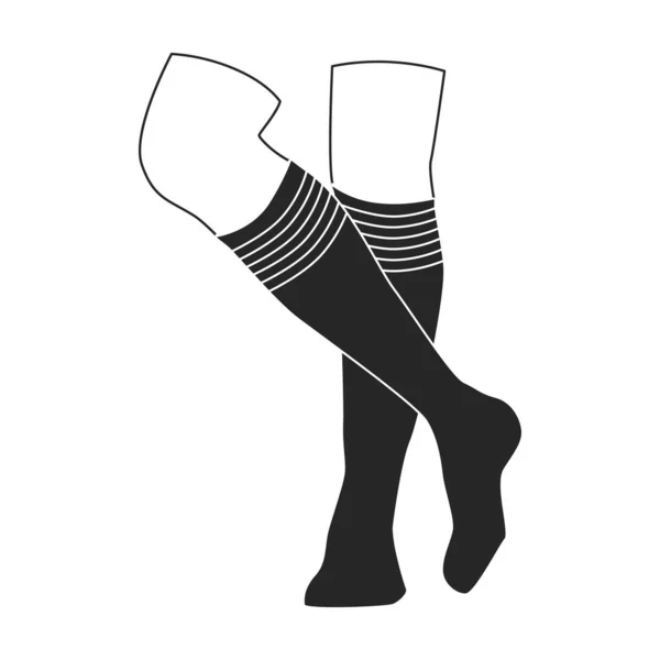 Женщина носка векторный значок. Черный вектор значок изолирован на белом фоне женщина носок. — стоковый вектор