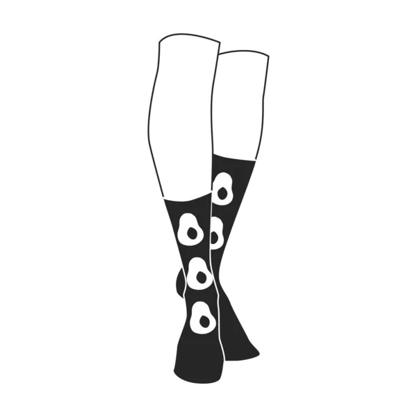 Женщина носка векторный значок. Черный вектор значок изолирован на белом фоне женщина носок. — стоковый вектор