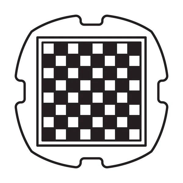 Chess game outline vector icon.Outline vector illustration of board. Ilustración aislada del icono del juego de ajedrez sobre fondo blanco. — Archivo Imágenes Vectoriales