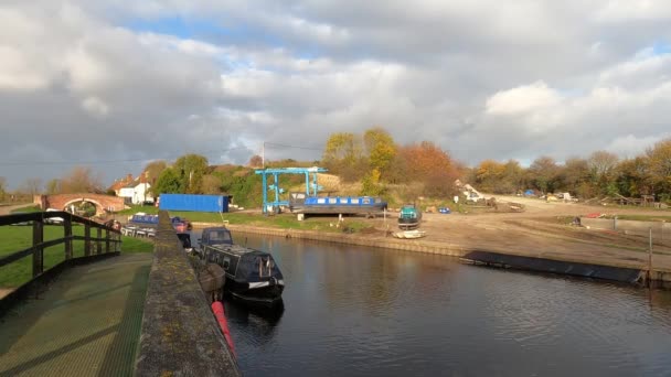 River Side Boat Yard Facilities — Stock Video