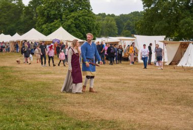 Viking kampı canlandırma sahnesi                