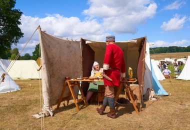 Viking kampı canlandırma sahnesi                