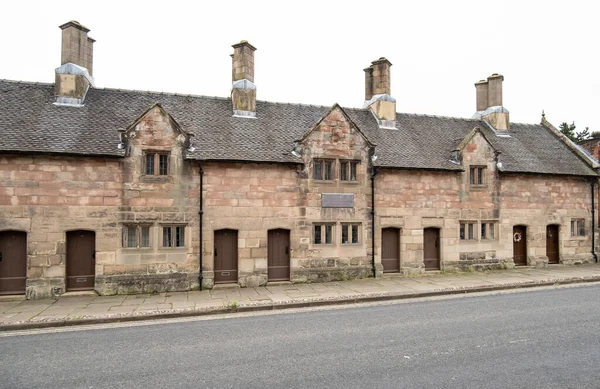 Maisons Mitoyennes Vieilles Pierres Ashbourne Derbyshire Royaume Uni — Photo