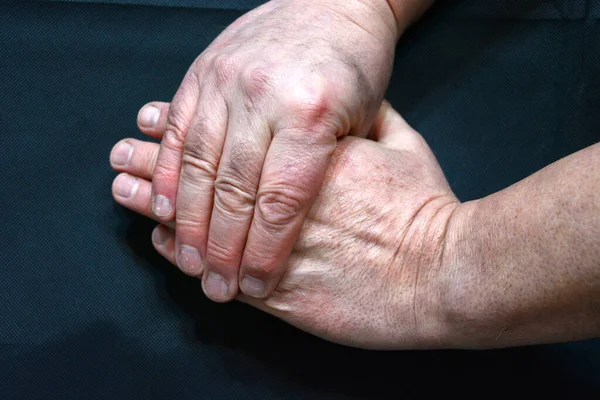 Male Hands Rinsing Water — Stock Photo, Image