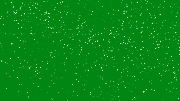 Gently falling snow on green screen for keying. Big and small snowflakes slowly dropping in the wind. Winter motion graphics as a background or overlay. 4k 3D illustration