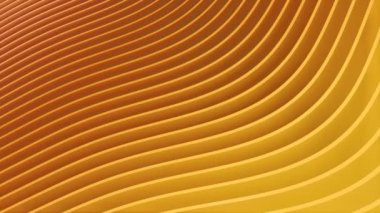 Rows of colorful golden stripes waving and swaying seamless loop