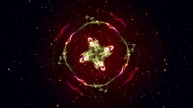 Canlı havai fişekler alfa kanallı dalgalar halinde parlayan ışık desenleri