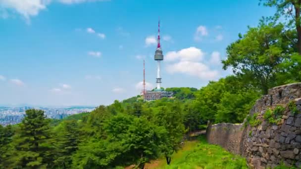 Namsan Park Nyara Szöulban Dél Korea — Stock videók