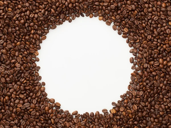 コーヒー豆のフレームの背景 — ストック写真