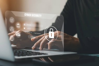 Siber güvenlik kavramı, kullanıcı tipi giriş ve parola, kullanıcı kişisel verilerinin güvende tutulması, şifreleme, güvenli internet erişimi, siber güvenlik.