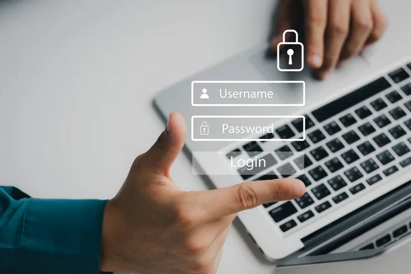 Concetto Sicurezza Informatica Sicurezza Informatica Login Password Sicurezza Crittografia Delle — Foto Stock