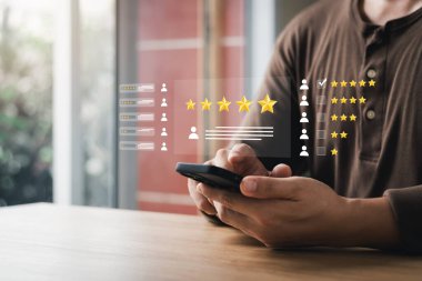 User satisfaction ratings, customer survey ideas, product and service quality assessments lead to business reputation ratings.