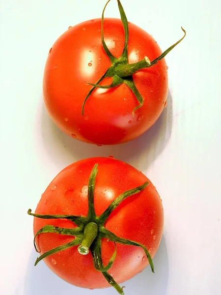 Pomodori Verdure Uno Sfondo Bianco — Foto Stock