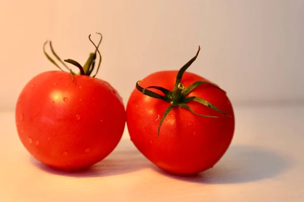 Tomates Vegetais Vermelhos Alface Cozinha — Fotografia de Stock