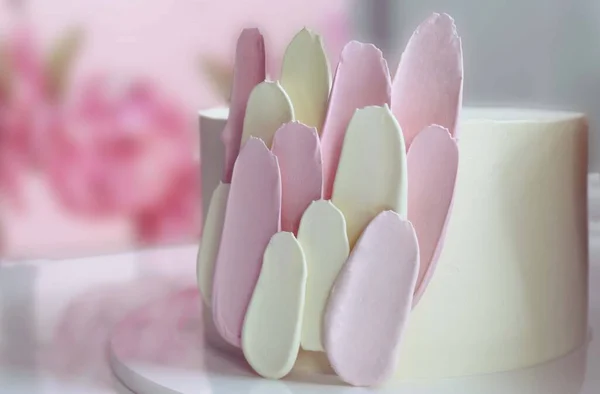 Pink Cake Marshmallows Celebration — 图库照片