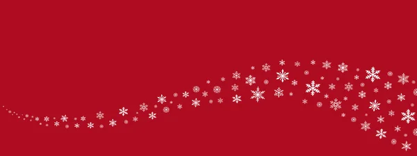 Feliz Navidad Banner Vector Ilustración Invierno Nevado Vacaciones Fondo Copos — Archivo Imágenes Vectoriales