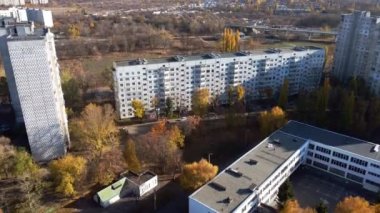 İHA görüntüsü. Kharkiv 'in yerleşim alanının gelişimi.