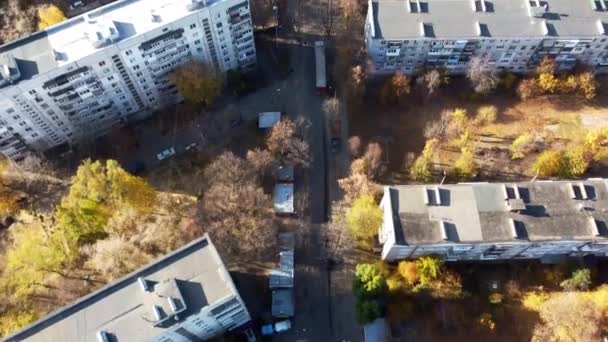 Vue spectaculaire sur le panorama de la périphérie de Kharkiv. — Video