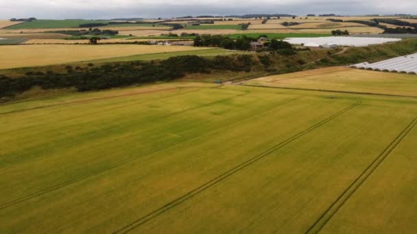 Vue par drone de la campagne écossaise orientale. — Video