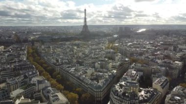 Paris 'in merkezi kuş bakışı manzaralı..