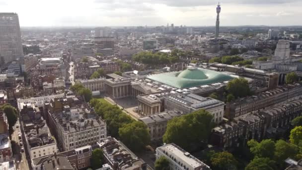 Widok Londynu z powietrza, w ramach Muzeum Brytyjskiego. — Wideo stockowe