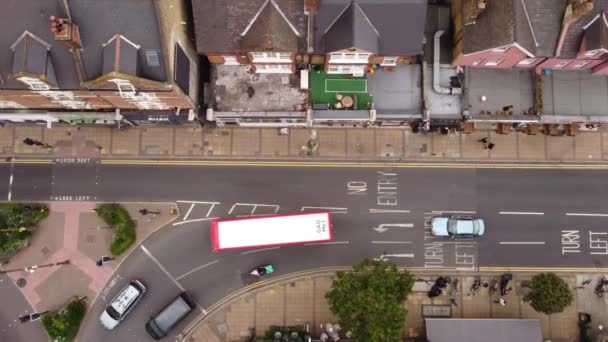 Aerial View Fork Small Street Wimbledon London Shooting Daytime One — Vídeo de Stock
