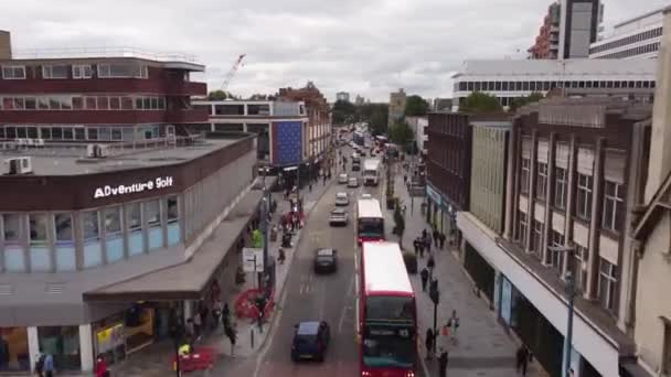 Drone View Residential Area London Barbican Well Dense Buildings London — Video