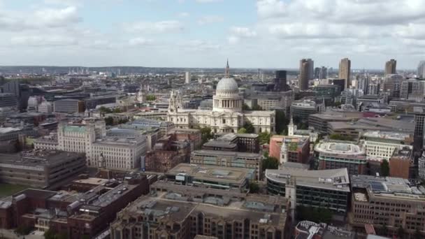 Drone View City London Pauls Cathedral Other Historical Places Very — 图库视频影像
