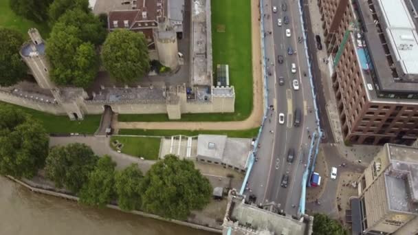Panorama Shooting Drone Central London Tower Bridge Tower Bridge London — Stockvideo