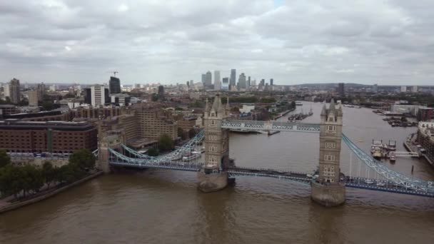 Drone Footage Tower Bridge Aerial Shot London Aerial Shot Can — Stockvideo