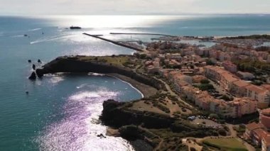 Cap d 'Agde' deki Conque plajı, Herault, Occitanie, Fransa