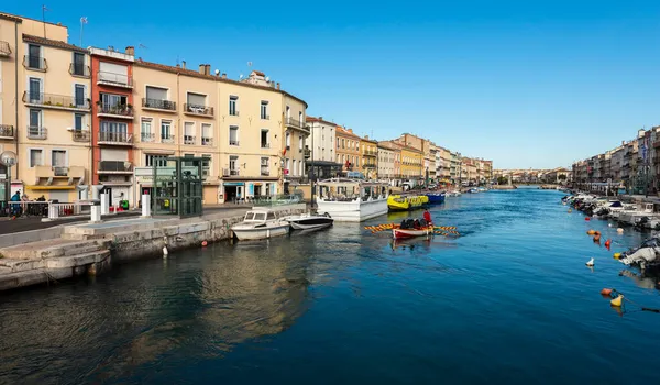 Muelles Ciudad Sete Con Arrastreros Herault Occitanie Francia — Foto de Stock