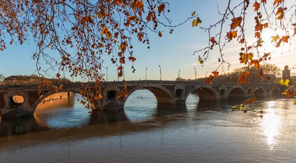 Pont Neuf Sulla Garonna Tolosa Inverno Occitanie Francia — Foto Stock