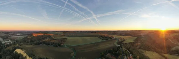 Εναέρια Πανόραμα Από Χωριό Clermont Fort Στην Haute Garonne Occitanie — Φωτογραφία Αρχείου