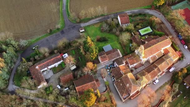 Letecký Pohled Malou Vesničku Clermont Fort Haute Garonne Occitanie Francie — Stock video