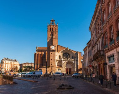 Haute Garonne, Occitanie, Fransa 'daki Toulouse Saint-Etienne Katedrali