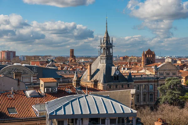 Panorama Roofs Toulouse City Center Haute Garonne Occitanie France — Stock Photo, Image