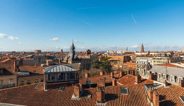 Panorama Los Tejados Toulouse Desde Centro Ciudad Haute Garonne Occitanie —  Fotos de Stock