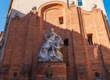 Muhteşem Fountain, Boulbonne Caddesi, Toulouse, Haute Garonne, Occitanie, Fransa