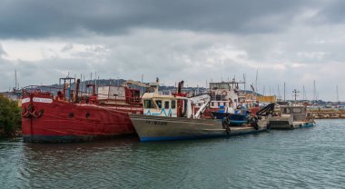 Rhone 'dan Sete Kanalı' na ve teknelerine. Sete 'de, Fransa' nın Occitanie kentindeki Herault Bölümü 'nde.