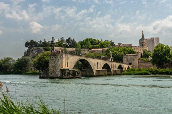Ponte Saint Benezet Sobre Rio Rhone Vaucluse Provença França — Fotografia de Stock