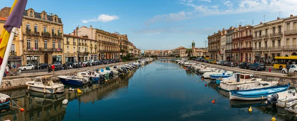 Royal Canal Sunny Summer Morning Sete Herault Occitanie France — Fotografia de Stock