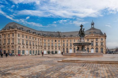 Bordeaux 'daki Place de la Bourse, Yeni Aquitaine, Fransa